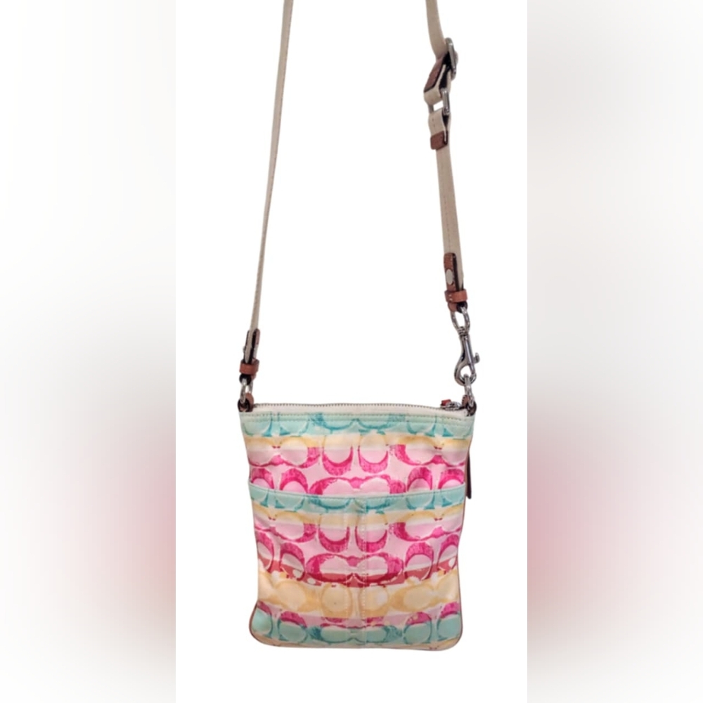 Coach Hampton Stripe Swingpack Crossbody Bag - Picture 6 of 16